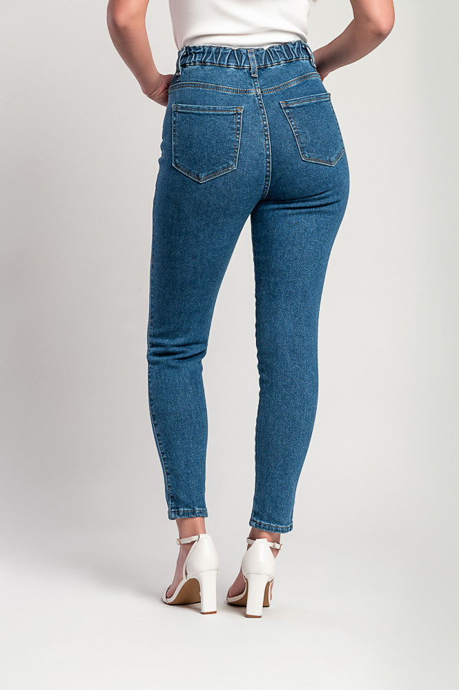 10K Super pružné skinny džíny s vysokým pasem