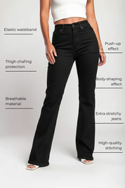 20K Super stretch high waist flare jeans full lenght