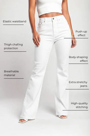 20K Super stretch high waist flare jeans full lenght