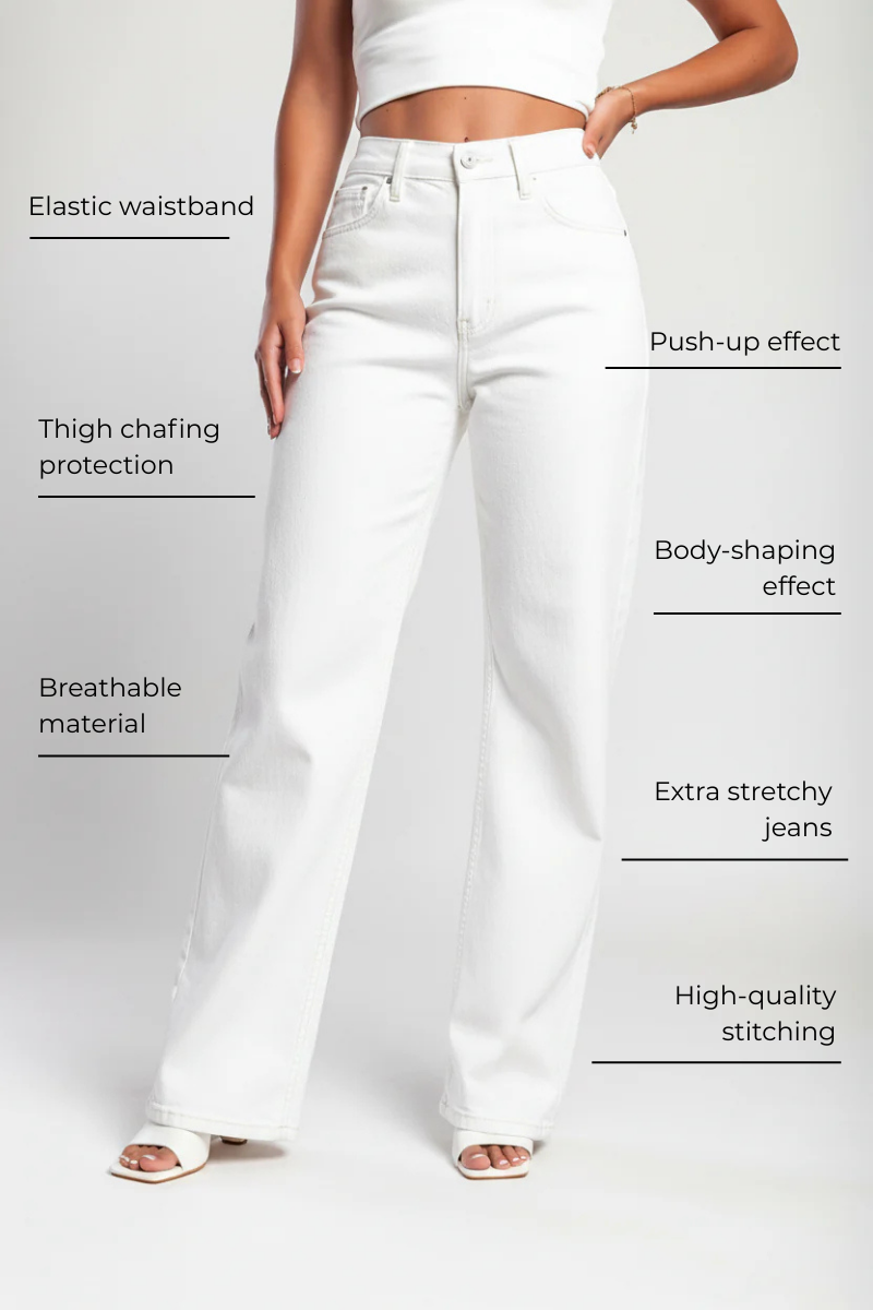 30K Super stretch high waist wide leg jeans