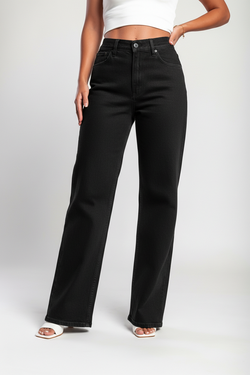 30K Super stretch high waist wide leg jeans