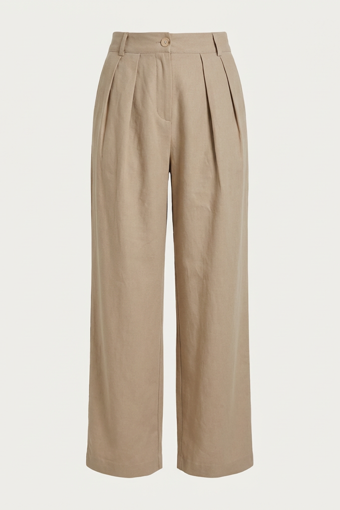 50K High waist Full length Linen pants