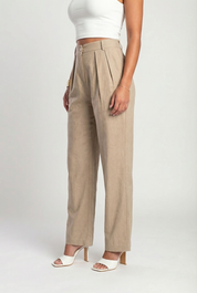 50K High waist Full length Linen pants