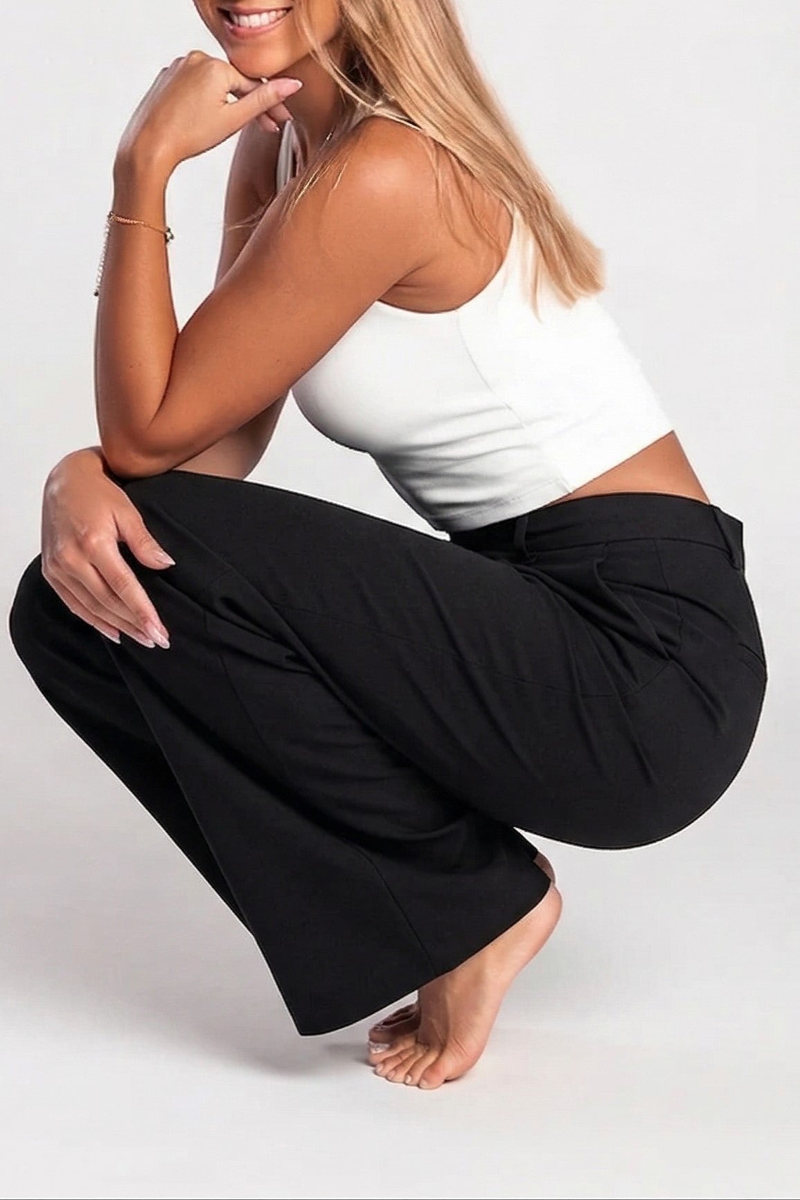 60K Super stretch High waist Office cotton pants