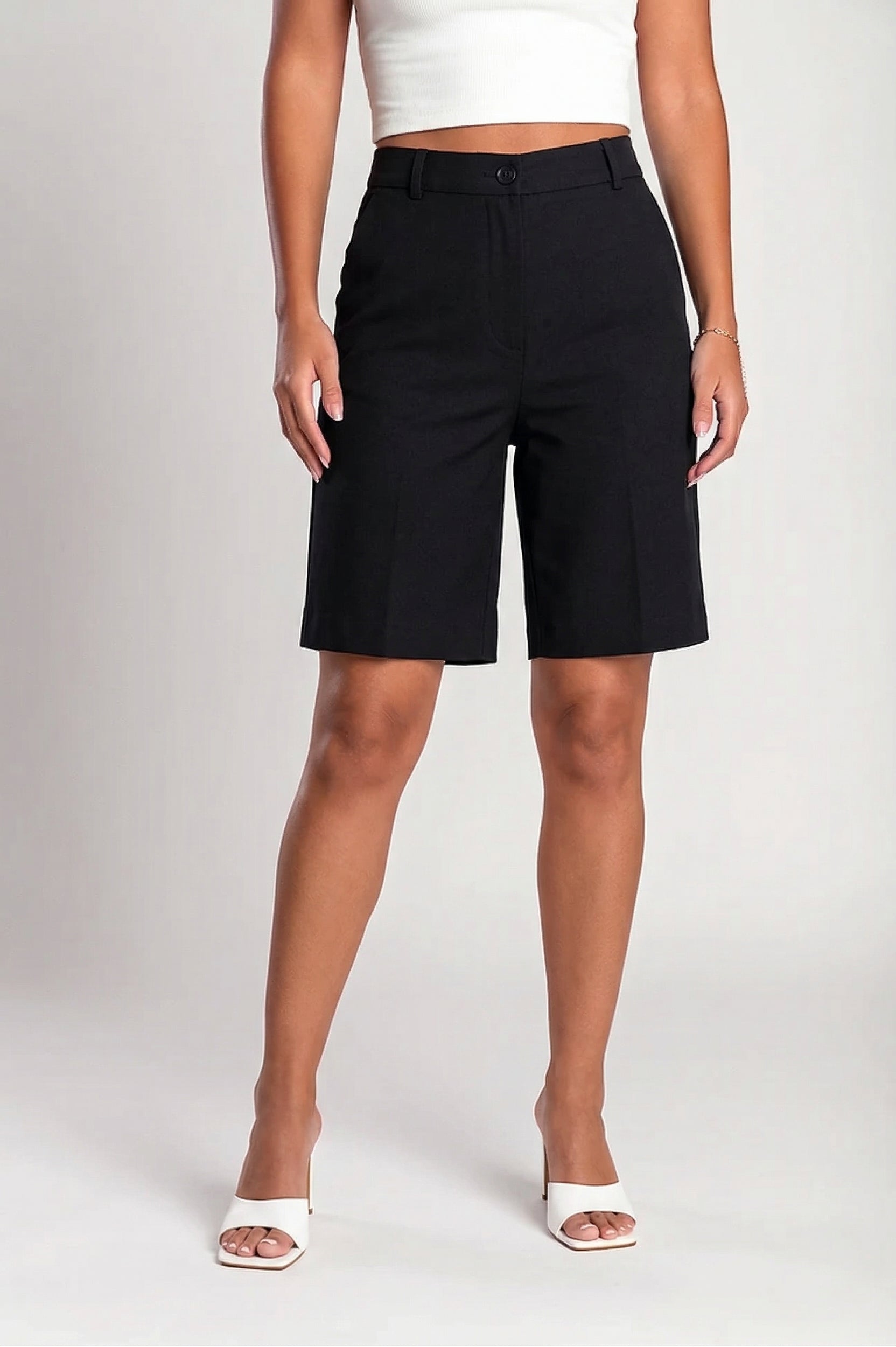 70K High waist Cotton Bermuda Shorts