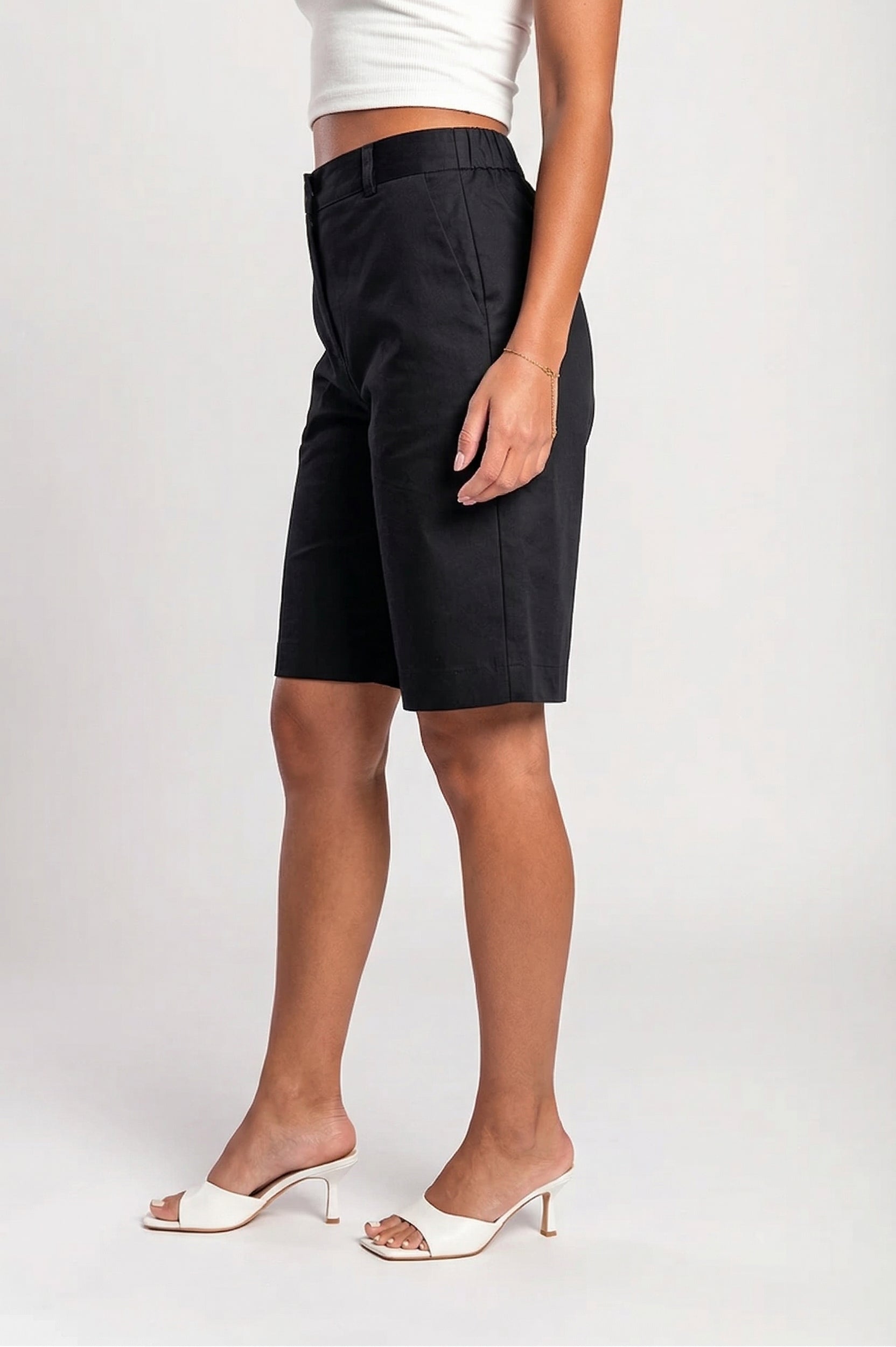 70K High waist Cotton Bermuda Shorts