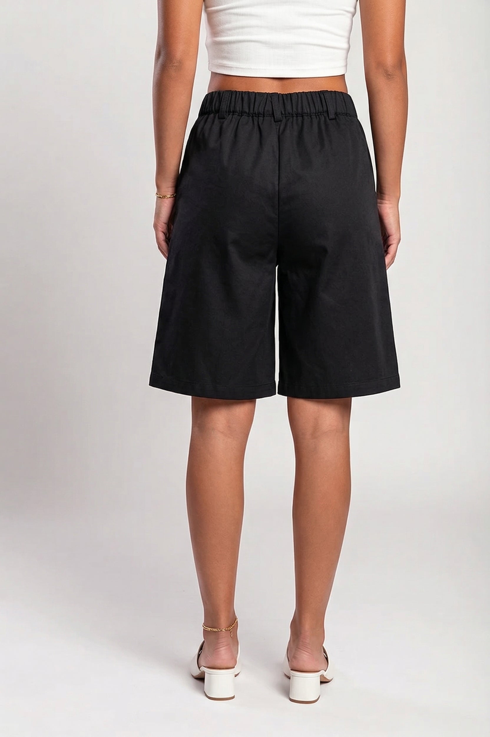 70K High waist Cotton Bermuda Shorts