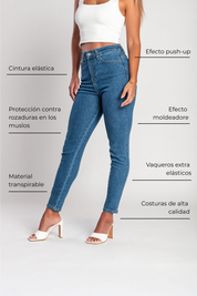 10K Jeans Skinny de Cintura Alta Super Elásticos