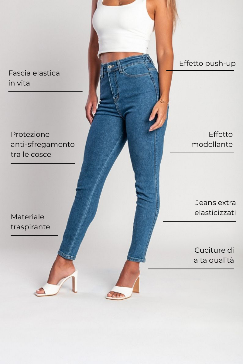 Jeans skinny a vita alta super stretch 10K