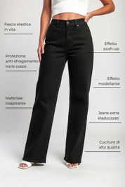 Jeans a gamba larga a vita alta super stretch 30K