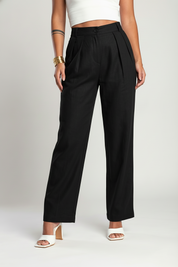 50K High waist Full length Linen pants